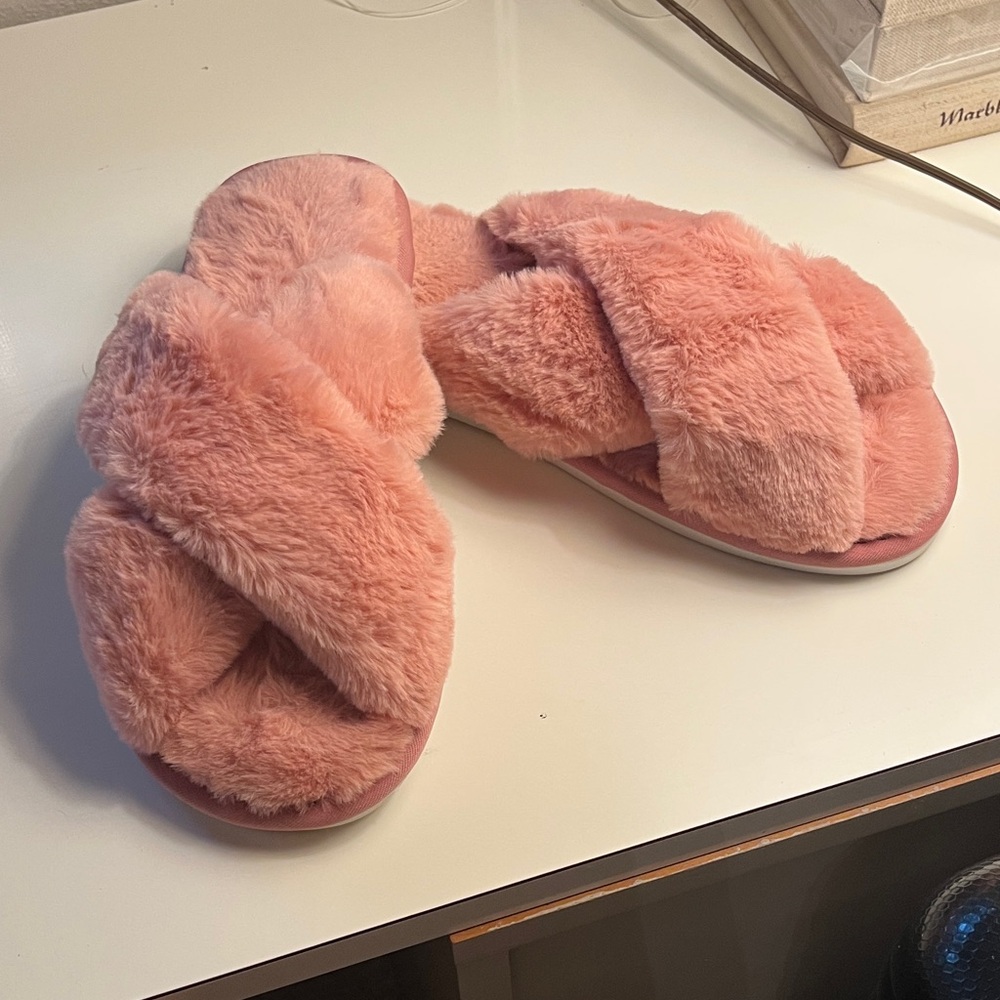 Amazon Plush Pink Slippers